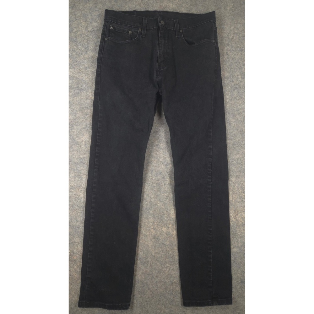 Levis 502 Taper Fit Mens Black Denim Jeans W32 L32 A66140-4996